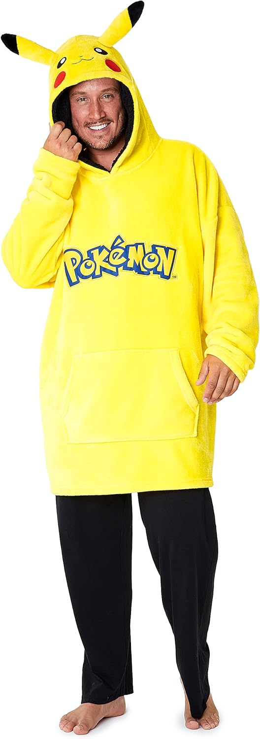 Pikachu Oversized Hoodie Blanket for Men & Teens
