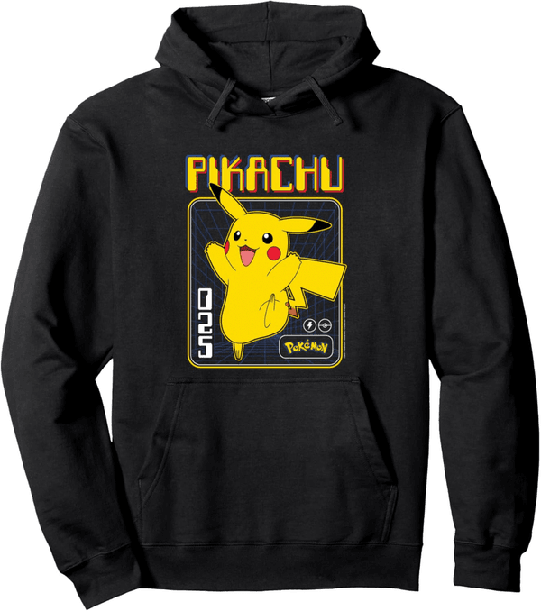 Pikachu Retro Pullover Hoodie for Pokémon Fans