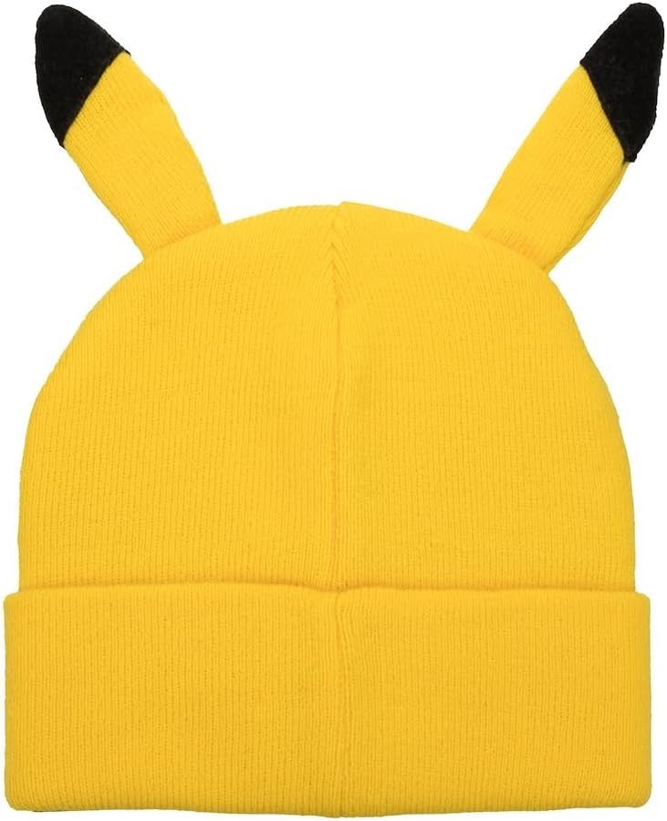 Pikachu Cuff Hat and Gloves Set with 3D Ears