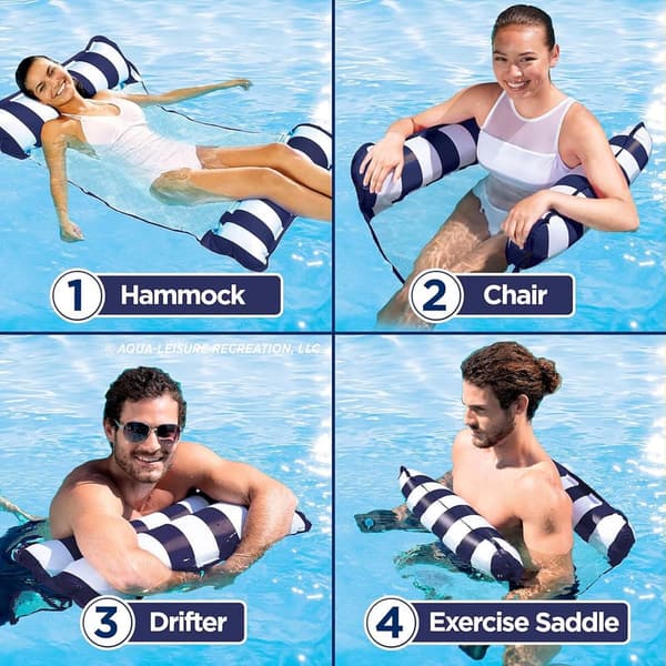 Monterey Aqua 4-in-1 Hammock Pool Float for Adults and Kids