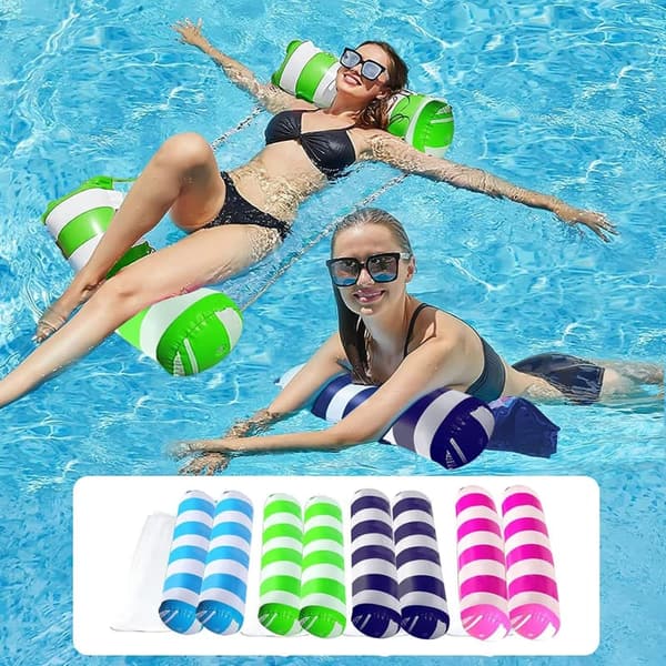 Inflatable Pool Hammock Lounge Float - 4 Pack