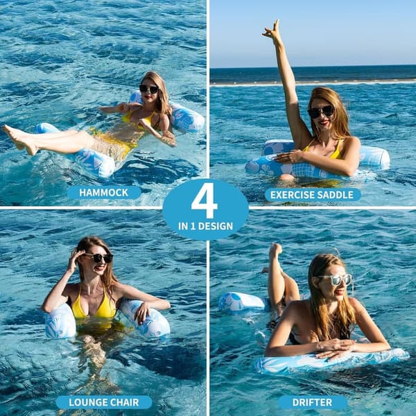 Adult Size 4-in-1 Pool Hammock Floats - 2 Pack