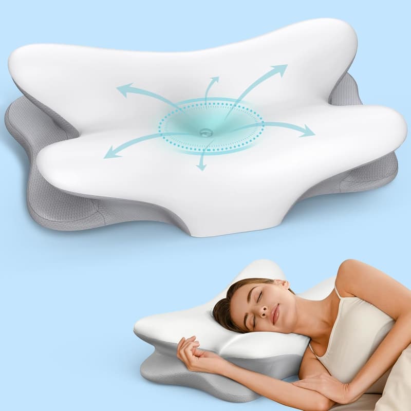 Ergonomic Memory Foam Cervical Pillow for Neck Pain Relief