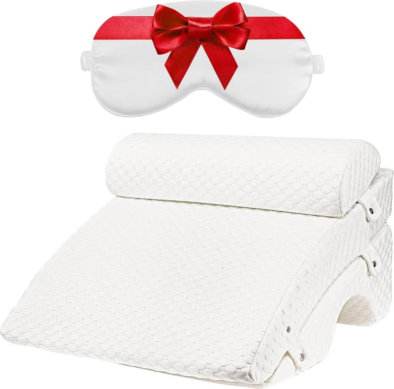 Adjustable Memory Foam Wedge Pillow for Sleep Apnea & Acid Reflux
