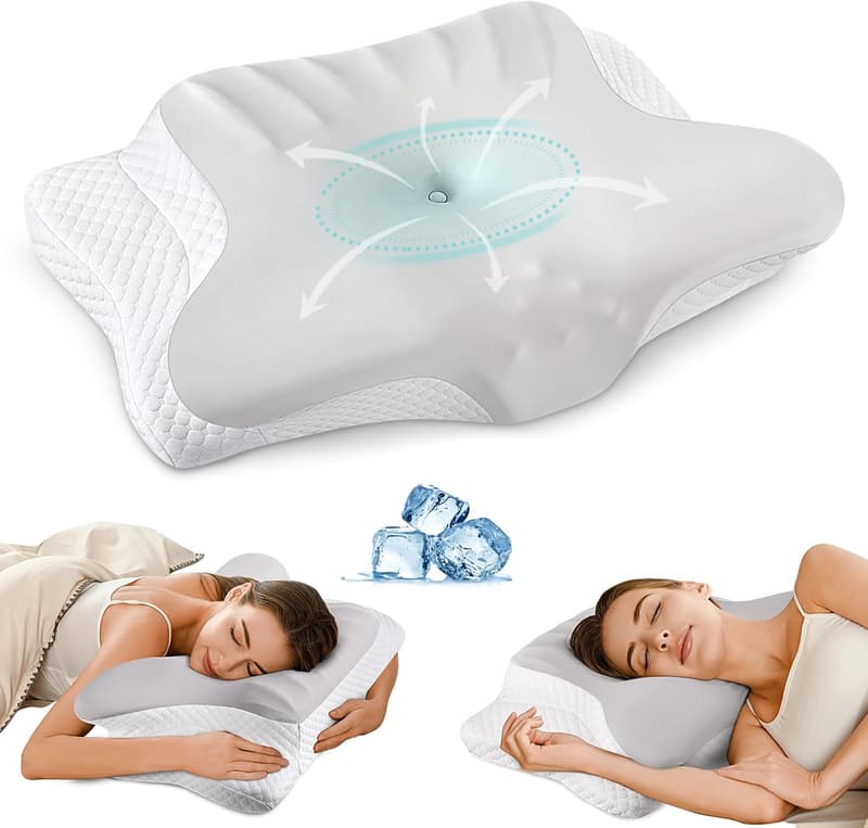 Ergonomic Memory Foam Cervical Pillow for Neck Pain Relief