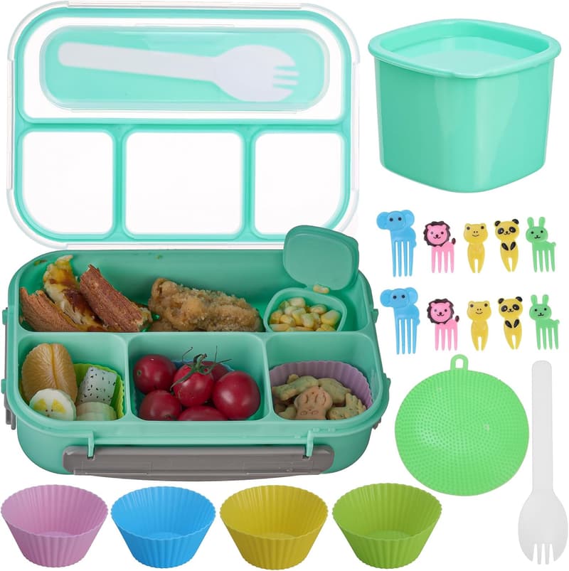 Bento Box with 4 Compartments - 1300ML, Microwave Safe