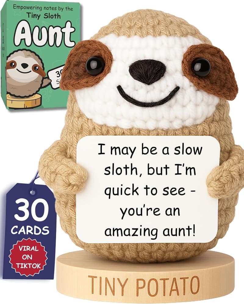 Mother's Day Tiny Crochet Sloth - Unique Gift for Aunts