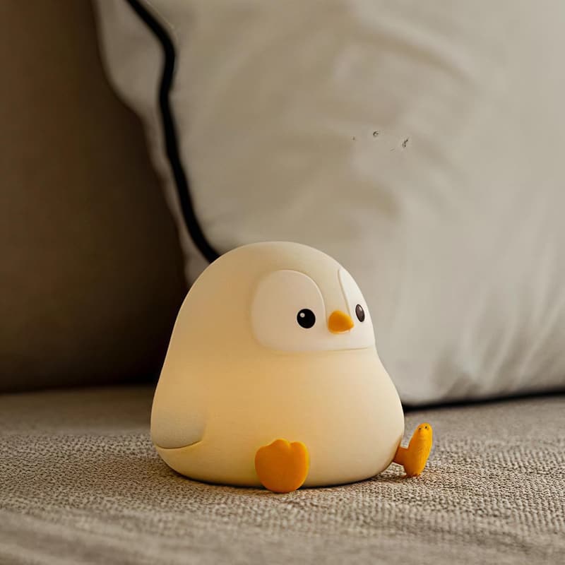 Penguin LED Night Light - Dimmable Silicone Nursery Decor