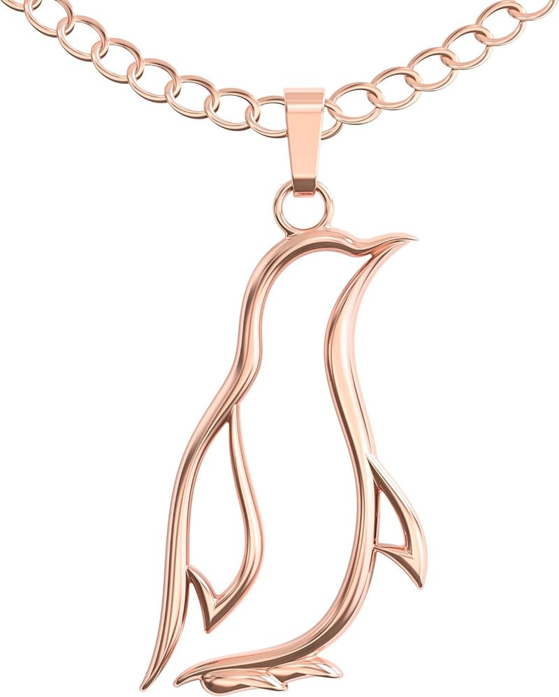 Girls' Penguin Necklace with Charm & Fun Gift Card