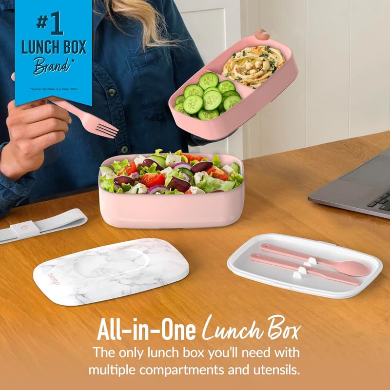 Blush Marble Bentgo Classic 3-Compartment Lunch Box