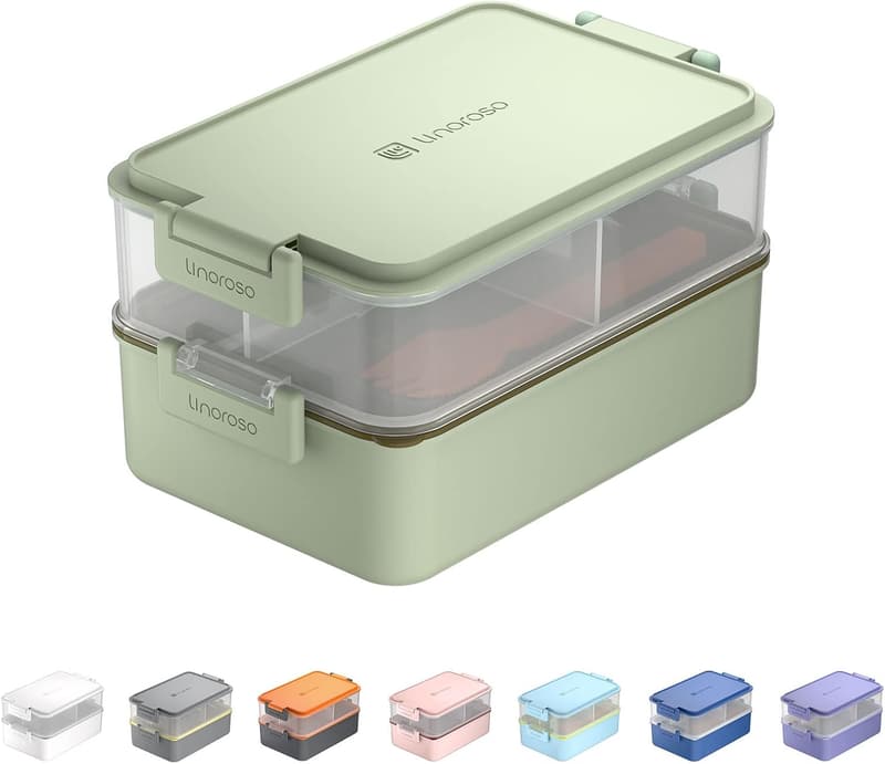 Premium Stackable Bento Box for Adults - Pale Mint
