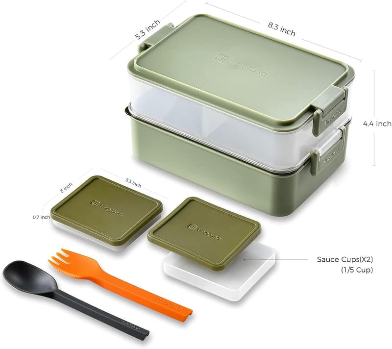 Premium Stackable Bento Box for Adults - Pale Mint