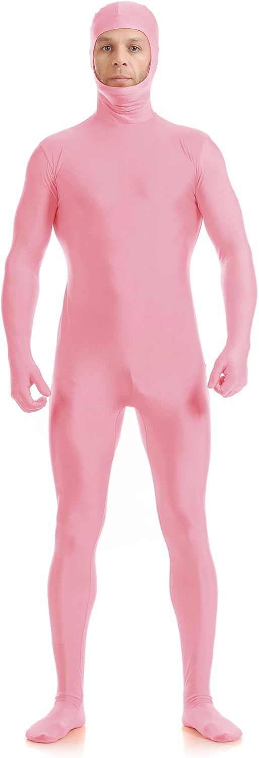 Adult Stretchy Spandex Open-Face Bodysuit Costume for Halloween