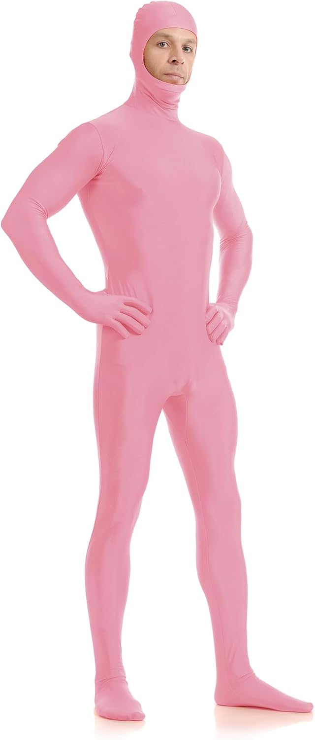 Adult Stretchy Spandex Open-Face Bodysuit Costume for Halloween