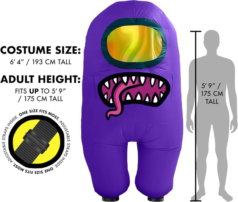 Purple Impostor Inflatable Costume for Adult Halloween Cosplay