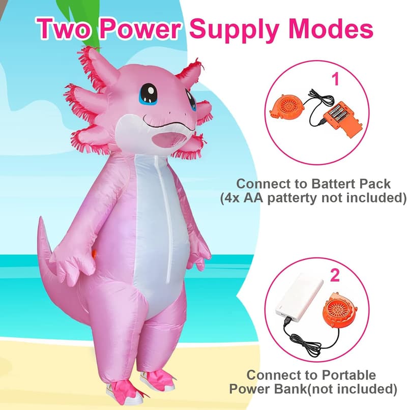 Halloween Inflatable Axolotl Costume for Adults