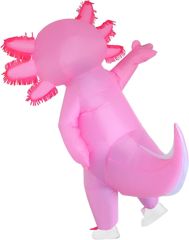 Deluxe Adult Pink Axolotl Inflatable Costume for Halloween