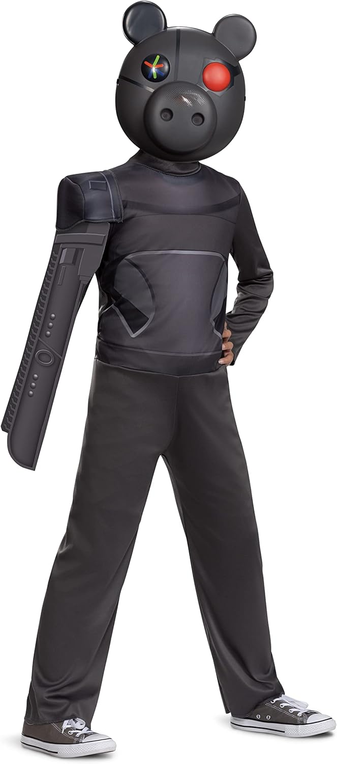 Kids' Piggy Video Game Costume with Mask