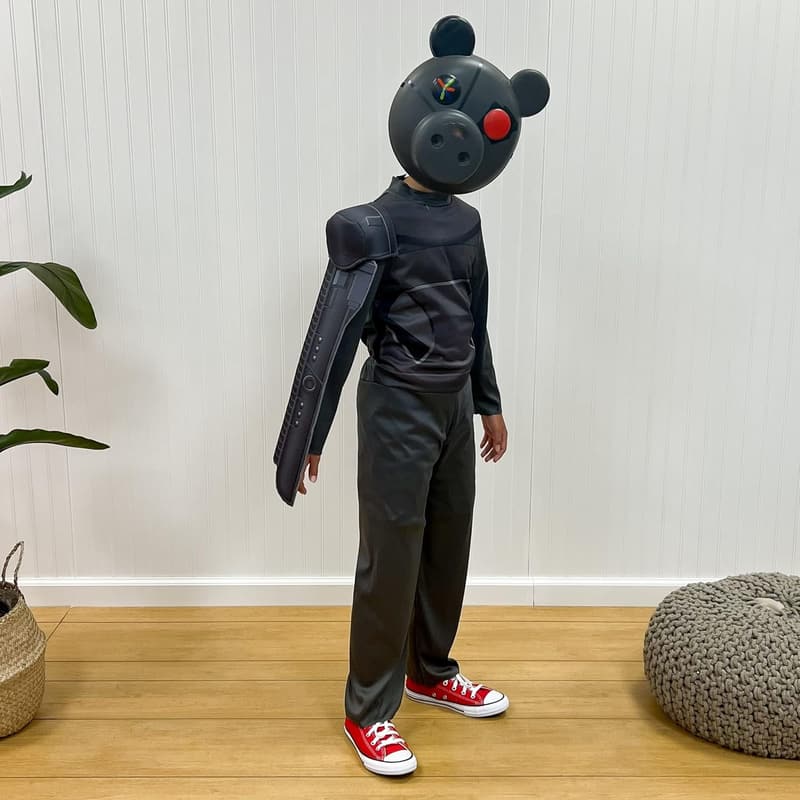 Kids' Piggy Video Game Costume with Mask