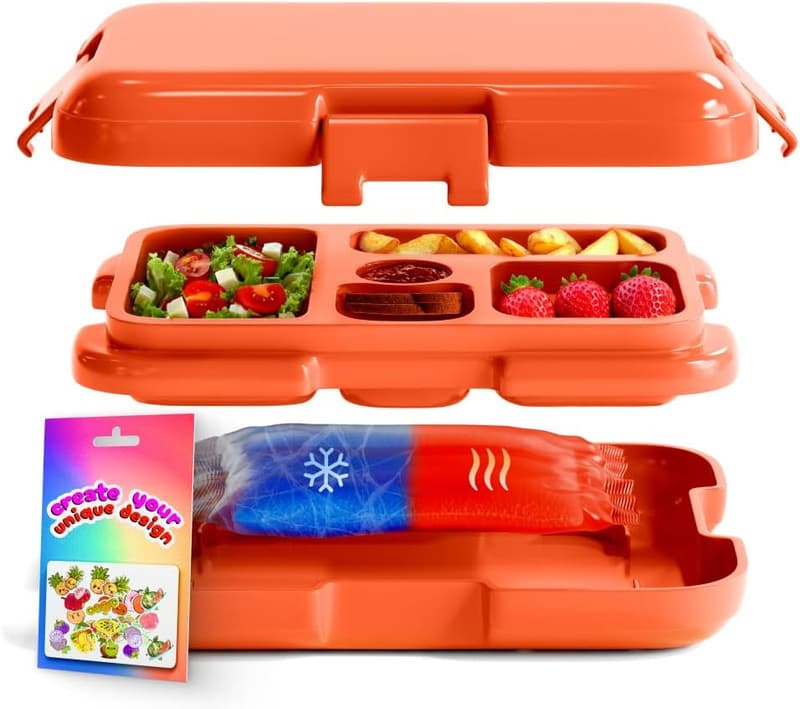 Kids' Bento Box with Hot & Cold Packs - Microwavable Compartments