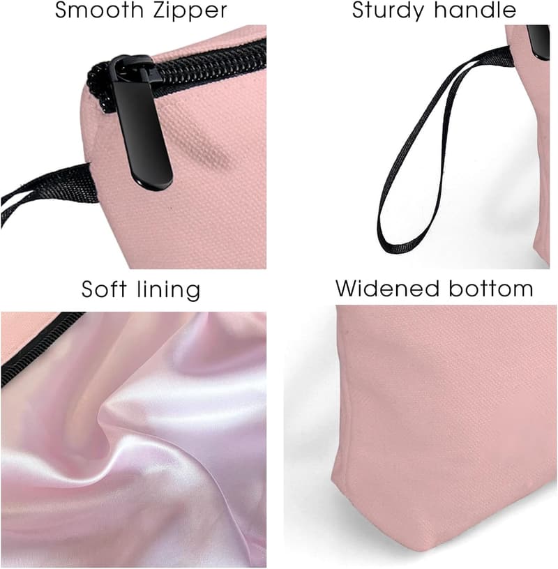 Personalized Makeup Bag with Mirror for Women – Happy Birthday Gift