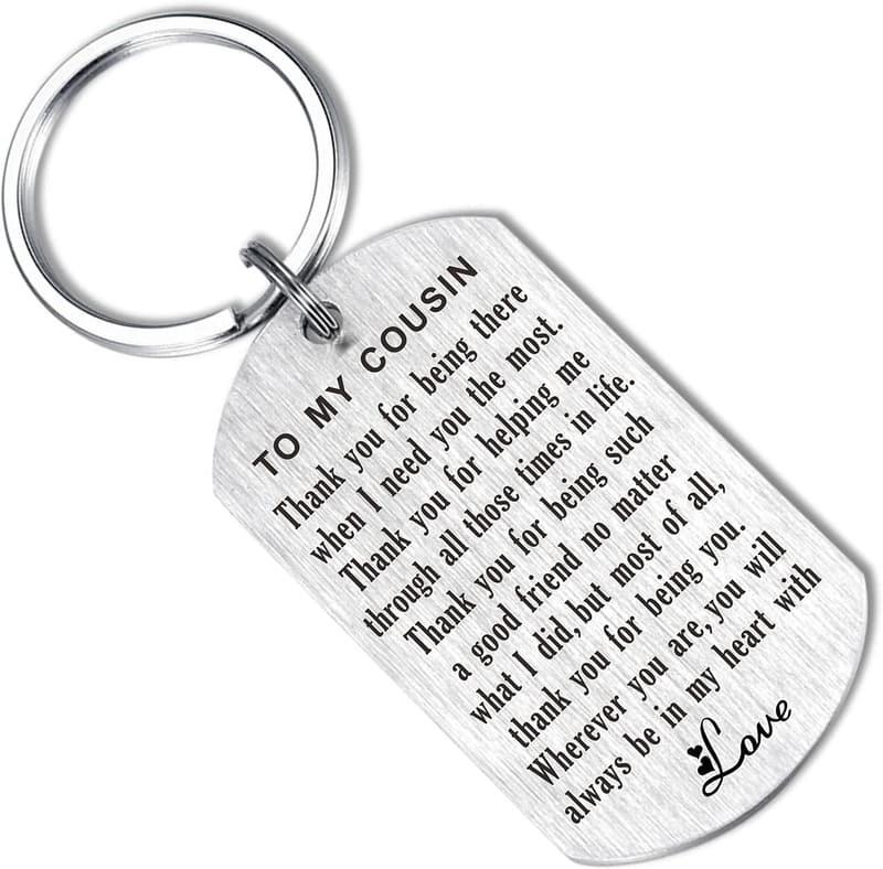 Thank You Keychain Necklace for Women - Birthday Gift