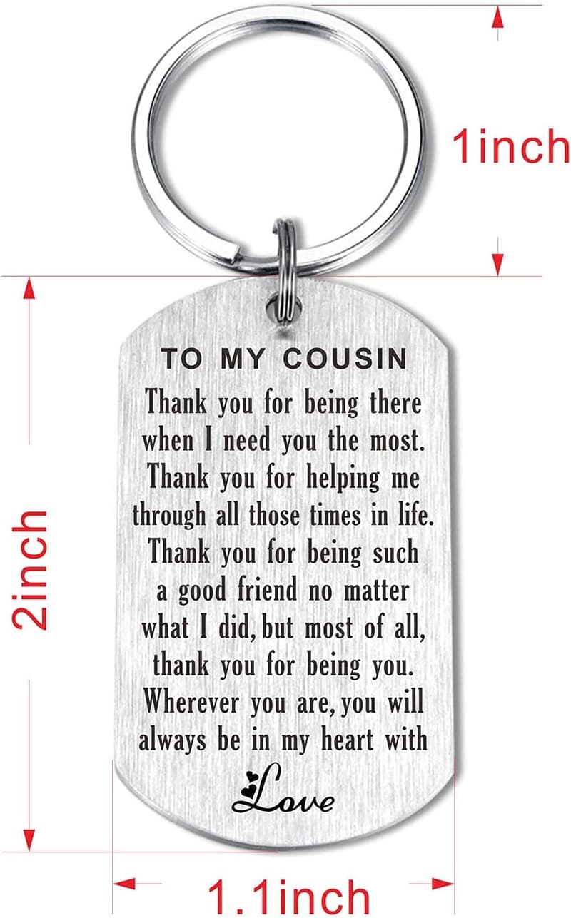 Thank You Keychain Necklace for Women - Birthday Gift