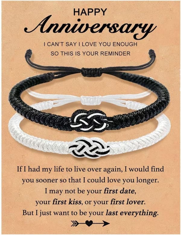 Couples Matching Bracelets for Anniversary - Long Distance Touch