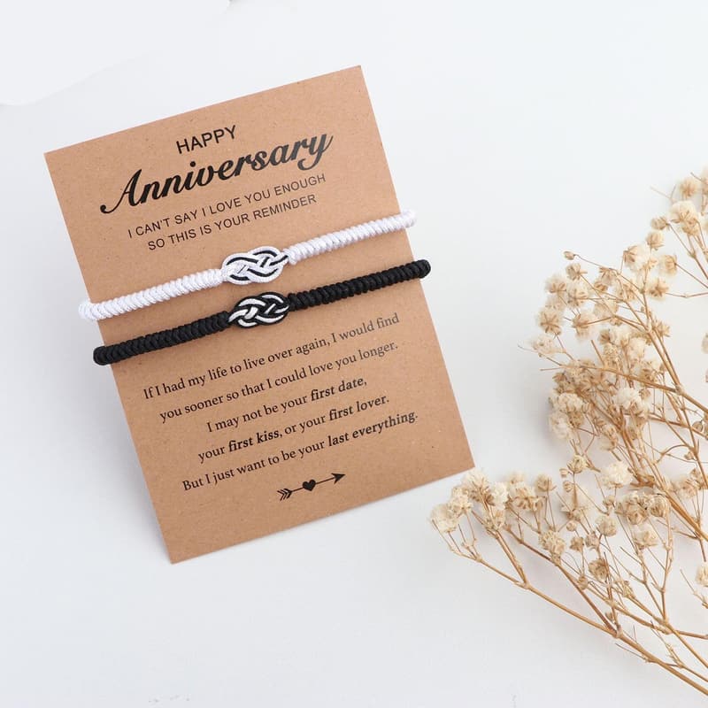 Couples Matching Bracelets for Anniversary - Long Distance Touch