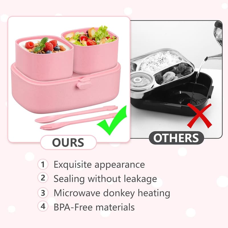 Kids' Bento Lunch Box with Soup Thermos and Insulated Bag
