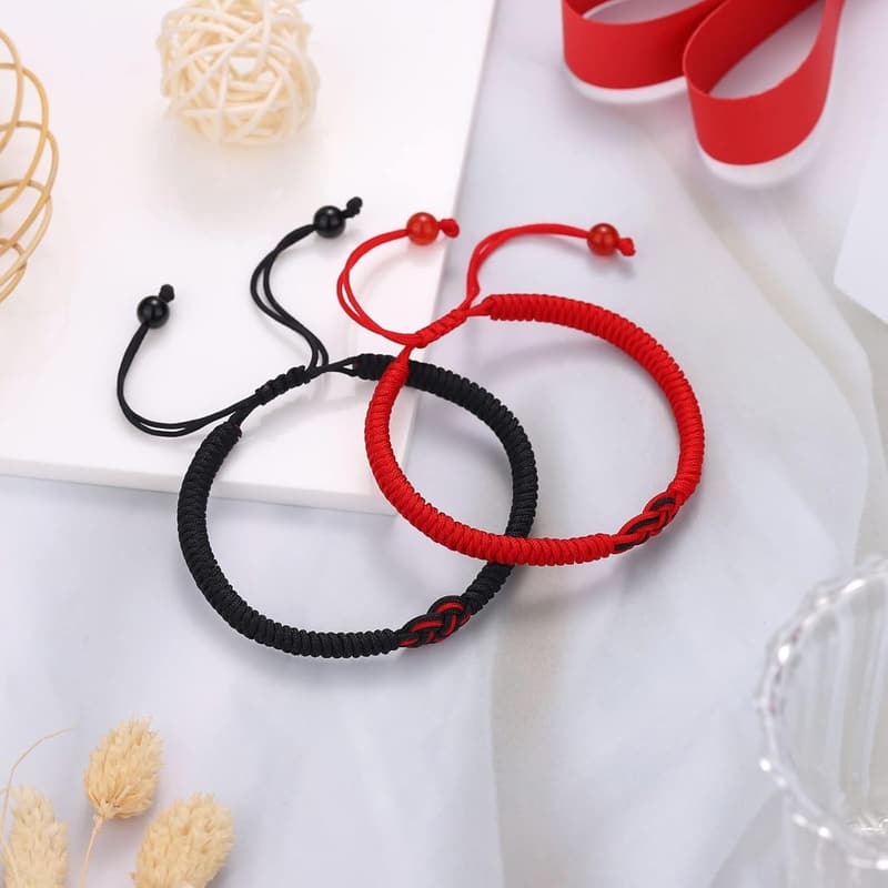 Red String Good Luck Knot Bracelet for Couples and Friends