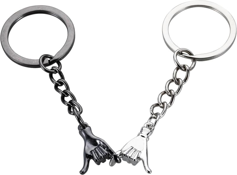 Romantic Pinky Promise Keychains for Couples - Anniversary Gift