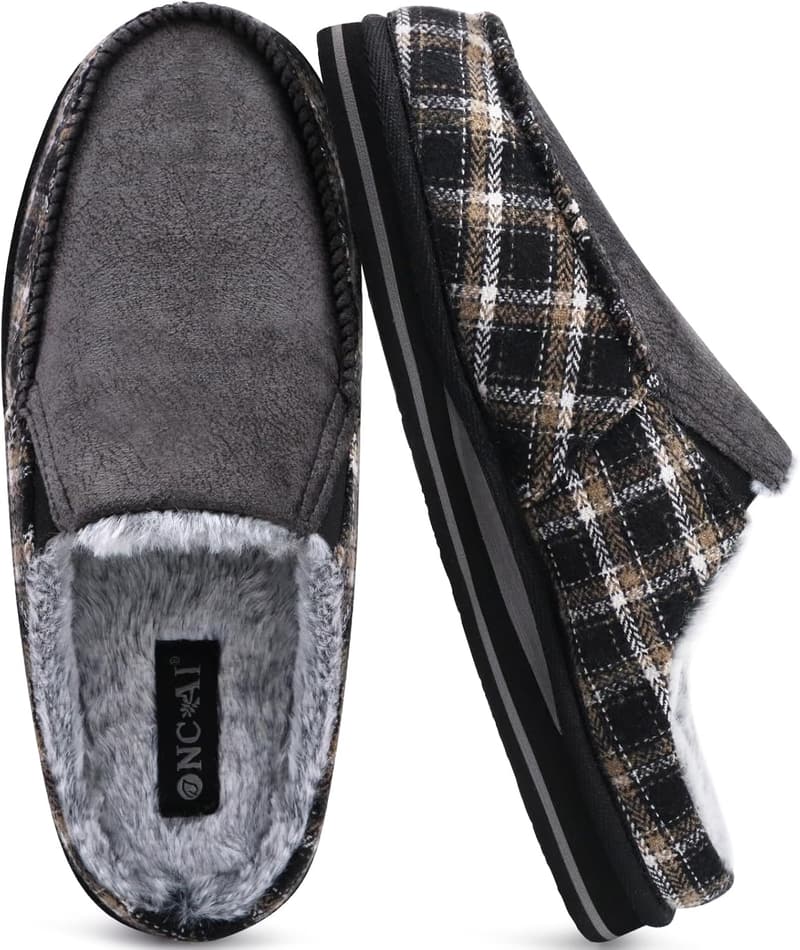 Men's Indoor/Outdoor Clog Slippers with Arch Support and Memory Foam