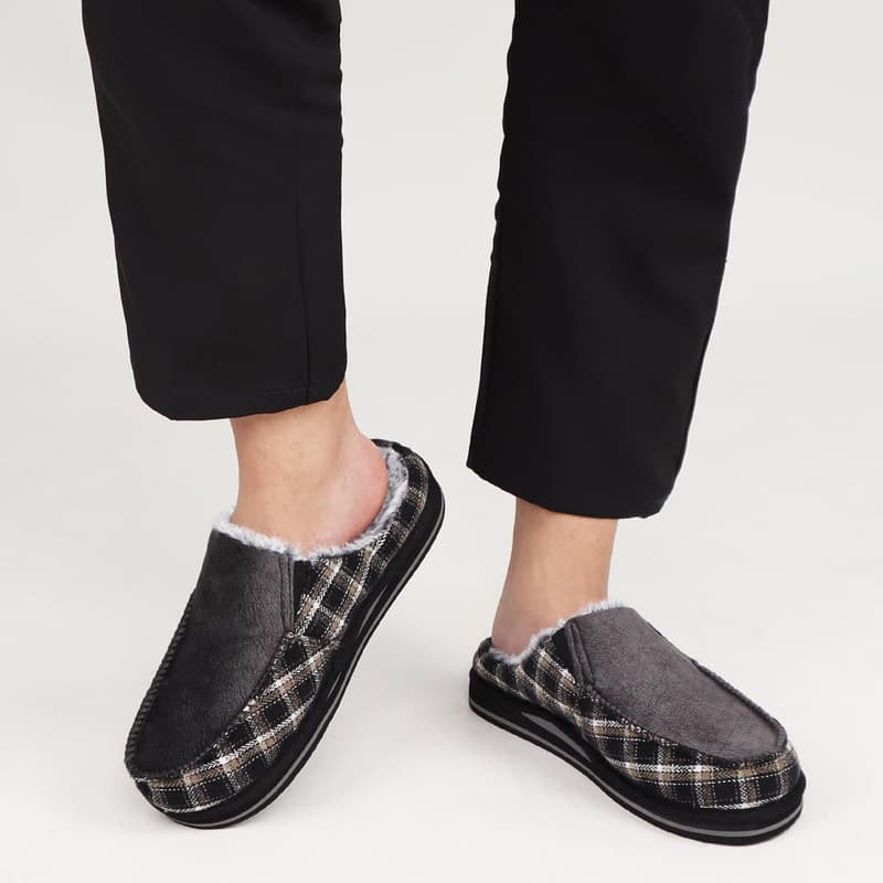Men's Indoor/Outdoor Clog Slippers with Arch Support and Memory Foam