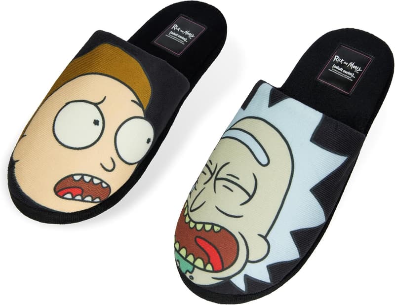 Rick and Morty Men's Non-Slip Slippers - Lounge Gifts for Him