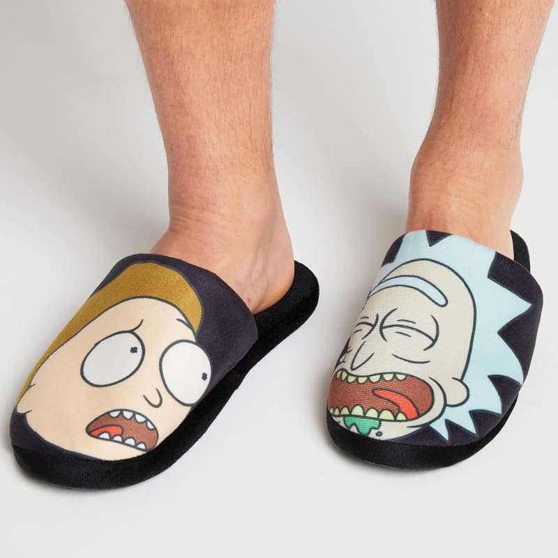 Rick and Morty Men's Non-Slip Slippers - Lounge Gifts for Him
