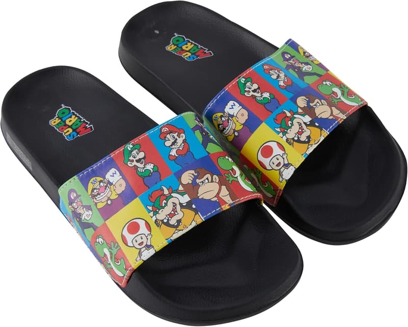 Super Mario Slide Sandals for Men - Mario, Luigi & Friends