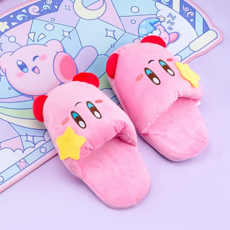 Cute Anime Pink Puff Ball Slippers for Women - Plush Slip-Ons