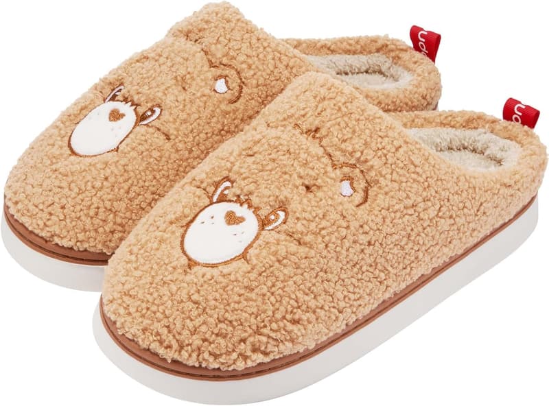 Cozy Care Bears Fluffy House Slippers for Men and Women