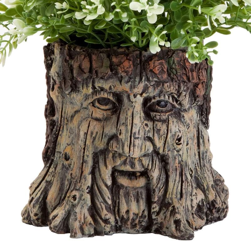 Whimsical Tree Face Garden Planter – Durable Polyresin Décor