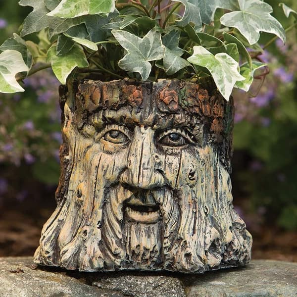 Whimsical Tree Face Garden Planter – Durable Polyresin Décor