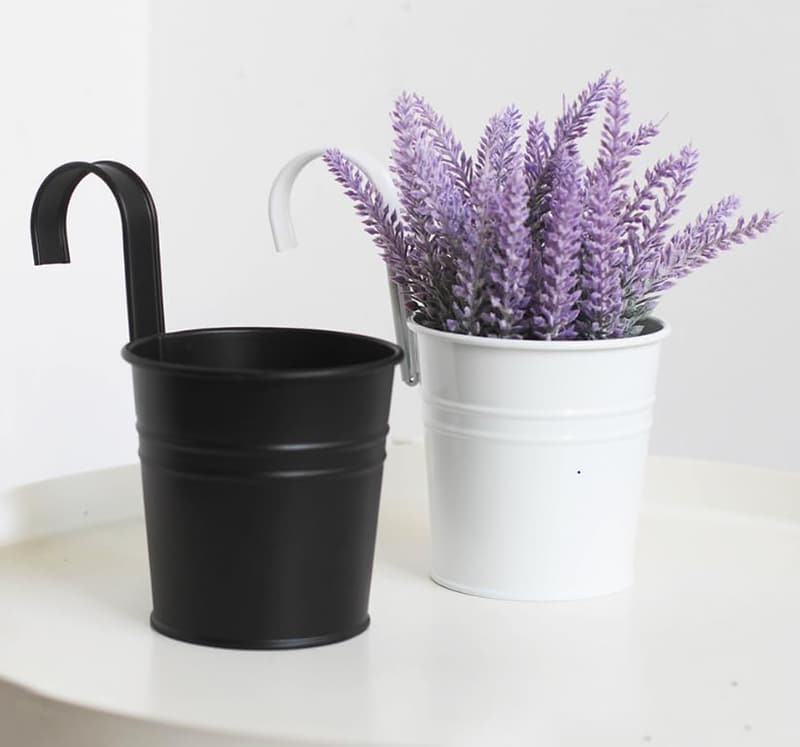 Hanging Flower Pots - 5-Pack Metal Buckets for Indoor/Outdoor Use