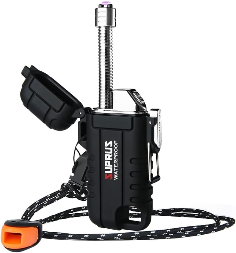 USB-C Rechargeable Waterproof Arc Plasma Lighter for Camping