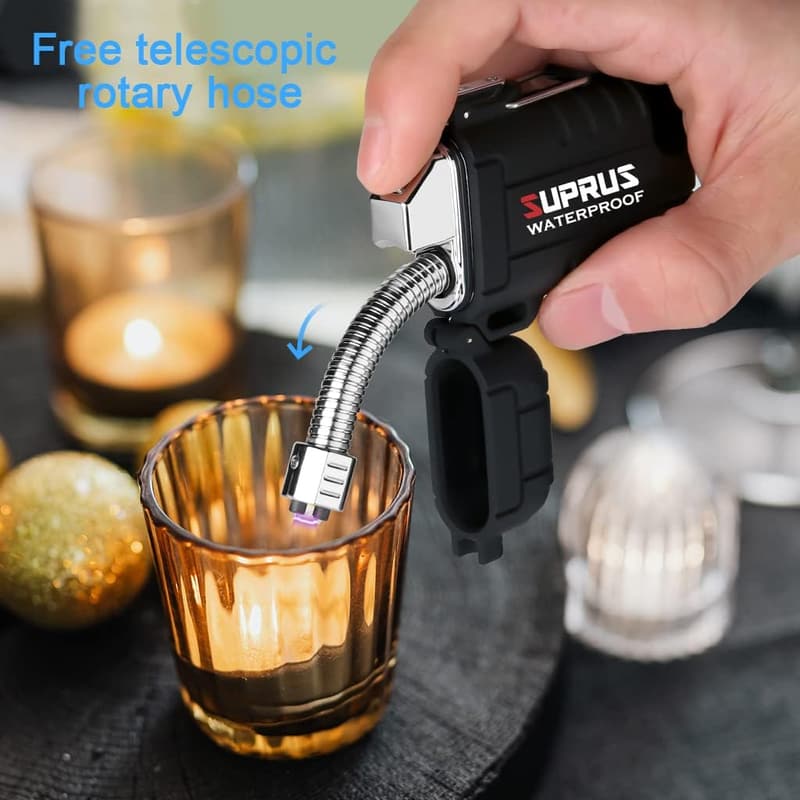 USB-C Rechargeable Waterproof Arc Plasma Lighter for Camping
