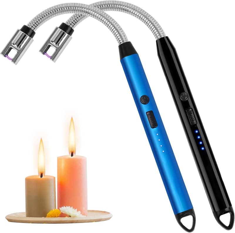 Rechargeable Plasma Candle Lighter with Flexible Neck - 2 Pack