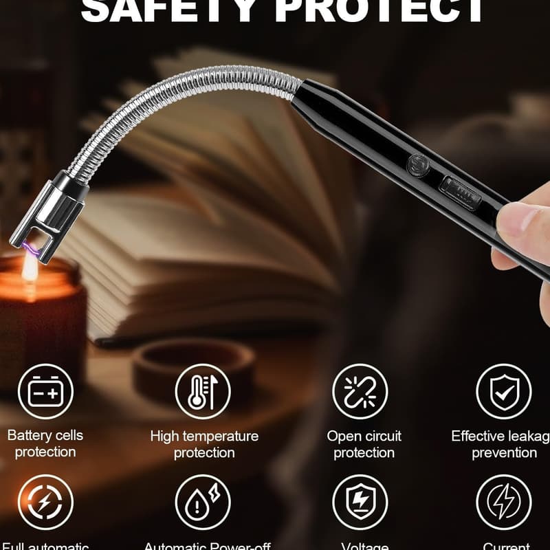 Rechargeable Plasma Candle Lighter with Flexible Neck - 2 Pack