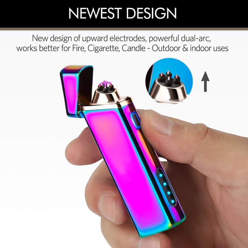USB Rechargeable Multichrome Plasma Lighter