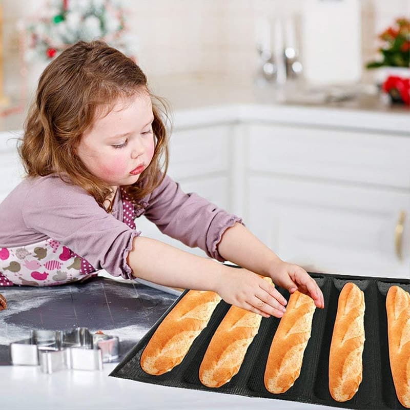 Flexible Non-Stick Silicone Bread Mold for 5 Loaves