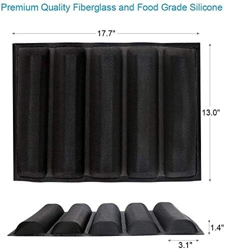 Flexible Non-Stick Silicone Bread Mold for 5 Loaves