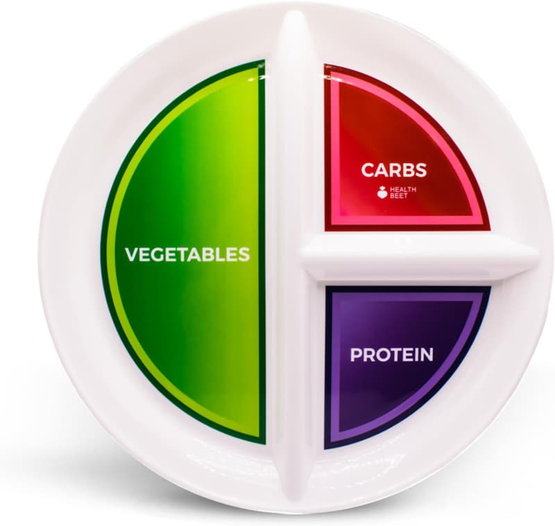 Diabetic Portion Control Plate for Balanced Eating, 10